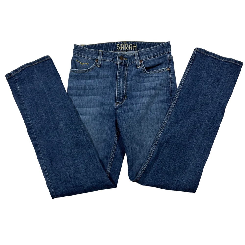 Kimes Ranch Sarah Jeans Women 2/30 Blue High Rise Straight Leg Stretch Denim